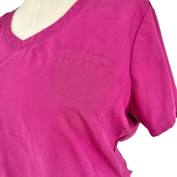 Grey's Anatomy by Barco Women's Scrub Tops XL Burgundy Style 41460 Medical - Picture 3 of 10